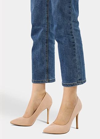 Amazon.com | mysoft Women's Heels Pumps Pointed Toe 4IN Heels Dress Wedding Shoes | Pumps
