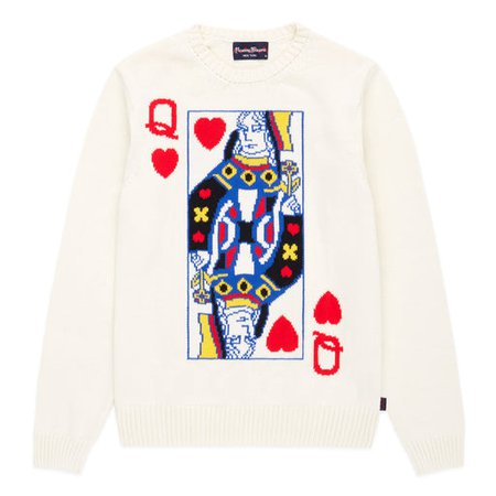Women's Queen of Hearts Playing Card Sweater – Rowing Blazers