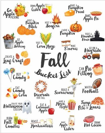 fall bucket list-3  Wendyfer