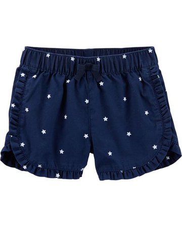 Toddler Girl 4th Of July Star Pull-On Shorts | Carters.com