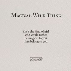 magical wild thing nikita gill