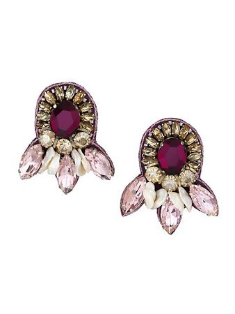 Ranjana Khan 1-2MM Pearl, Crystal & Glass Bead Cluster Earrings | SaksFifthAvenue