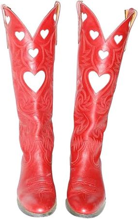 LOONYX Cowboy Boots for Women Women's Mid Calf Western Cosplay Party Pink Boots Colorful Chunky Heel Cute Heart Cowgirl Boots : Amazon.ca: Clothing, Shoes & Accessories