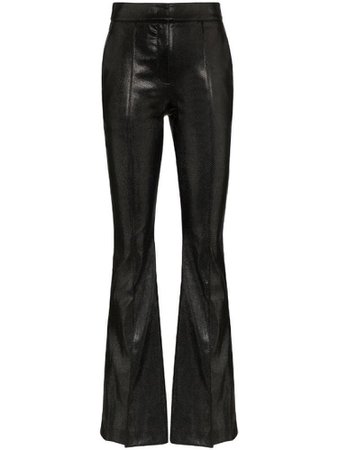 Leather Flare Trousers