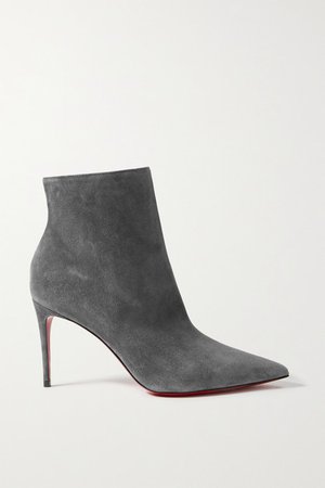 So Kate Booty 85 Suede Ankle Boots - Gray