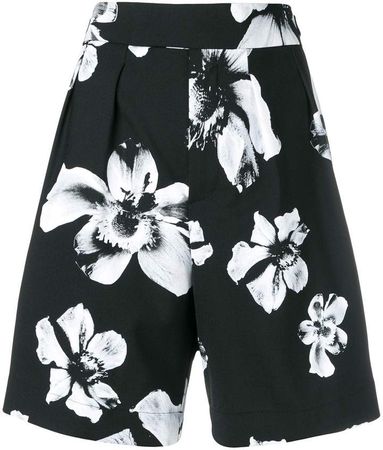 tailored floral pattern shorts