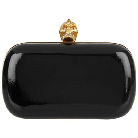 Alexander McQueen Glossed-Leather Clutch Bag at 1stdibs