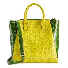 Ameri-leather green/yellow bag