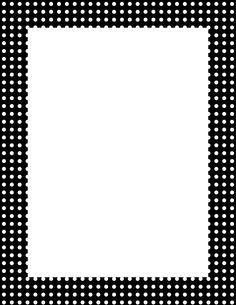 (22) Pinterest - Polka Dot B/W Page Border | FRAMES/BORDERS