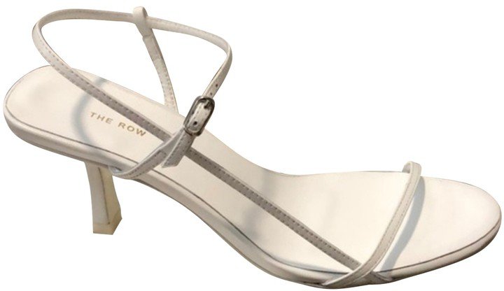 Bare White Leather Sandals
