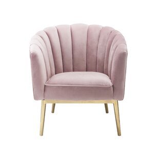 Accent Chair, Pink Velvet and Gold