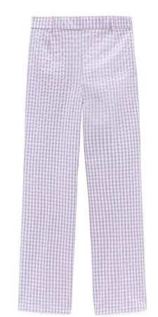 purple gingham pants