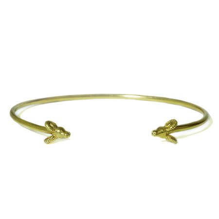 Ram Cuff Bracelet in 18k Gold Plate | Etsy