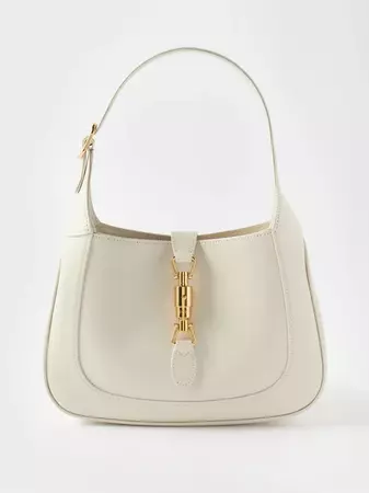 Gucci Jackie 1961 Small Leather Shoulder Bag In White | ModeSens