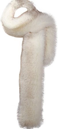 NAFLEAP Women Fox Fur Scarf Winter Warm Faux Boa Collar Long Wrap Muffler Stole Shawl Shrug, Deep Fox at Amazon Women’s Clothing store
