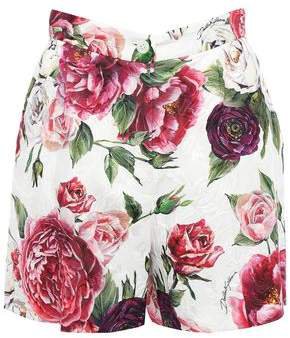 Floral-print Cotton-blend Matelasse Shorts