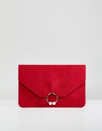 ASOS DESIGN clutch bag with ring pearl detail | ASOS