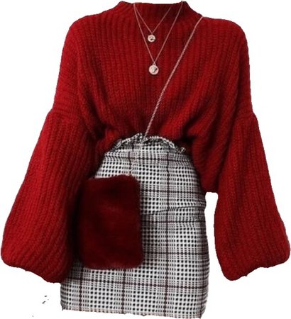 red and black classy aesthetic outfit