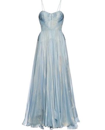 blue satin dress