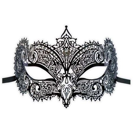 Black Metal Lace Masquerade Mask
