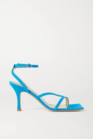 Delta High Suede Sandals - Light blue