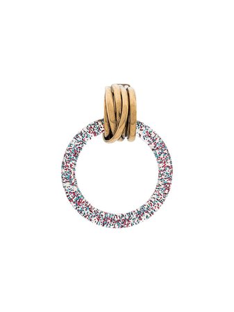 Balenciaga Glitter-Effect Hoop Earrings 569843TZ89J Pink | Farfetch