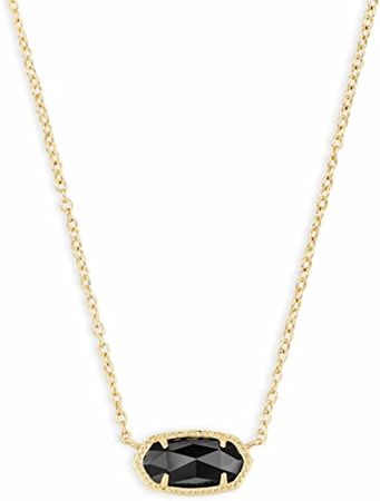 Amazon.com: Kendra Scott Elisa Pendant Necklace for Women, Fashion Jewelry, 14k Gold-Plated, Black : Clothing, Shoes & Jewelry