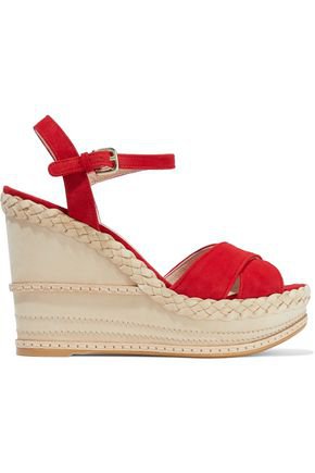 Sundry suede wedge sandals | STUART WEITZMAN | Sale up to 70% off | THE OUTNET