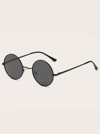 Metal Frame Round Sunglasses With Case | SHEIN USA