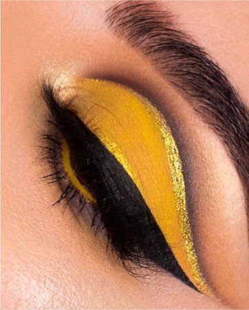 Yellow/ Black Eye Makeup
