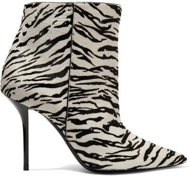 Pierre Zebra-print Calf Hair Ankle Boots - Zebra print
