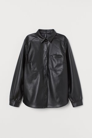 H&M - Faux Leather Shirt