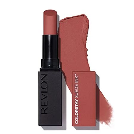 Amazon.com : REVLON Lipstick, ColorStay Suede Ink, Built-in Primer, Infused with Vitamin E, Waterproof, Smudgeproof, Matte Color, 003 Want it All (Pack of 1) : Beauty & Personal Care