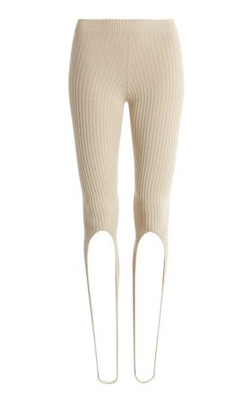 Albi Ribbed-Knit Stirrup Pants By Jacquemus | Moda Operandi