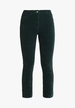 Weekday EVE TROUSER - Trousers - dark green - Zalando.co.uk