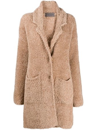 Shop D.Exterior single breasted teddy coat with Express Delivery - Farfetch