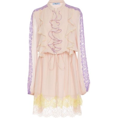 Blumarine Ruffle Lace Short Dress ($1,295)
