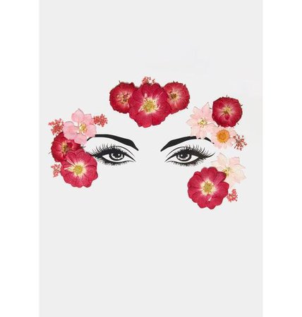 Neva Nude Red Pink Flowers Face Stickers | Dolls Kill