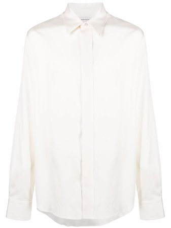 Alexander McQueen button-up silk shirt - FARFETCH