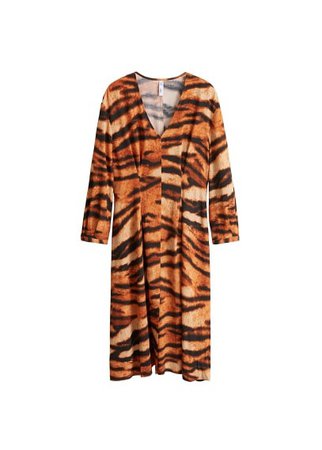 MANGO Tiger print dress