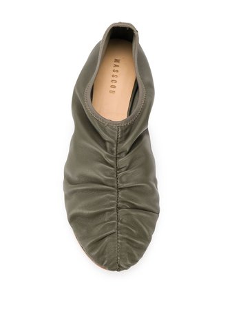 Masscob Asis Ruched Slip-On Shoes S20372SHKHAKI Green | Farfetch