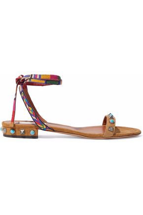 Stud-embellished suede sandals | VALENTINO GARAVANI | Sale up to 70% off | THE OUTNET
