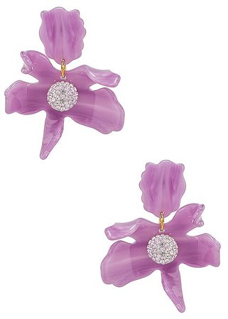 Small Crystal Lily Earring