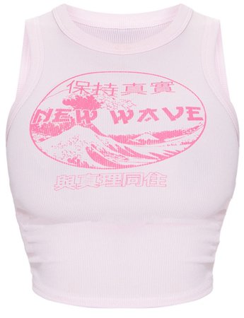 PLT pink new wave top