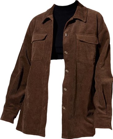 Black top W/ brown corduroy coat <3