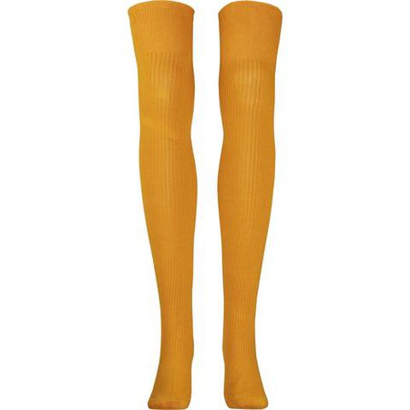 Ribbed Over The Knee Socks in Ochre - Poppysocks