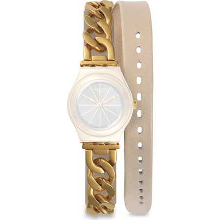 swatch beige watch
