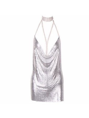 Silver metallic dress
