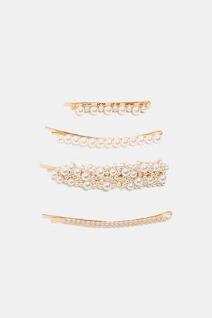 PACK OF PEARL BEAD HAIR CLIPS-View All-ACCESSORIES-WOMAN | ZARA India