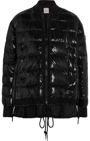 Lucy Quilted Patent-shell Down Jacket - Black